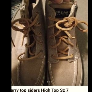 sperry topsiders high top sz 7